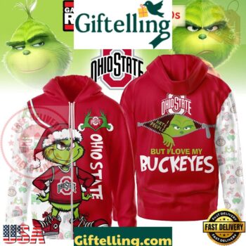 NCAA Ohio State Buckeyes Funny Grinch Football 2025-2026 Zip Hoodie Shirt