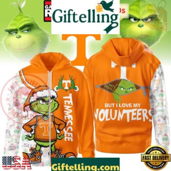 NCAA Tennessee Volunteers Funny Grinch Football 2025-2026 Zip Hoodie Shirt