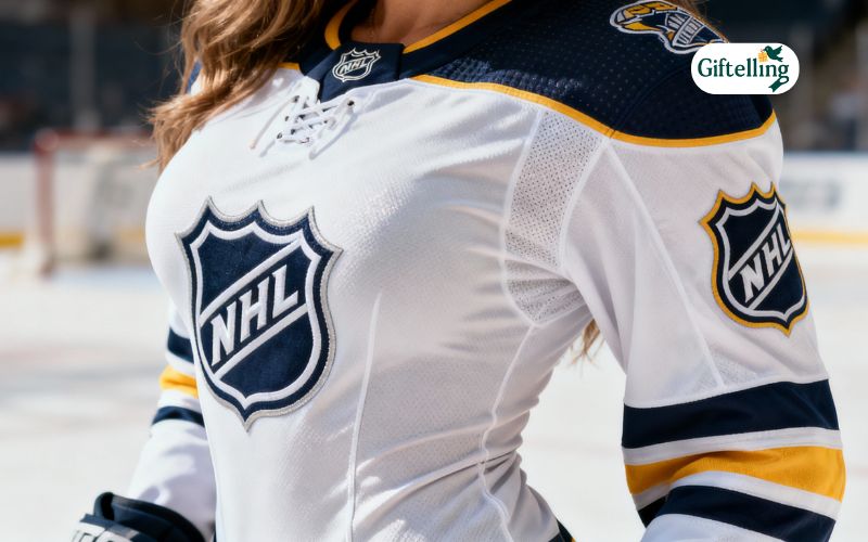 Women wearing fitted NHL hockey jerseys showing tailored design and authentic team representation