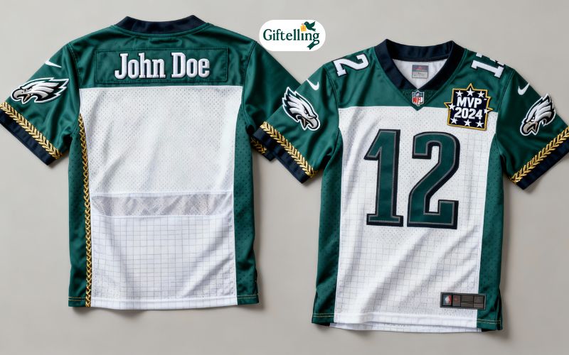 Customized NFL jersey options showing personalization features and unique details