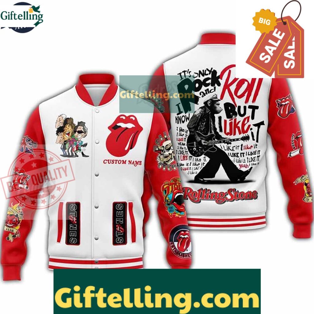 Rolling Stone Baseball Jacket - Custom Name MLB Gift