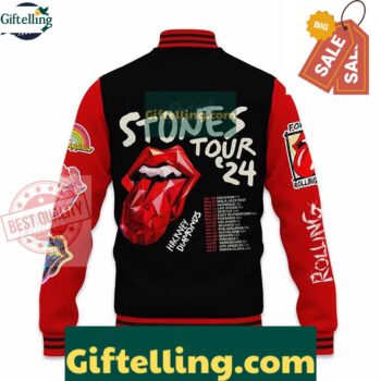 Rolling Stone Tour 2024 Baseball Jacket- Custom Name MLB Gift