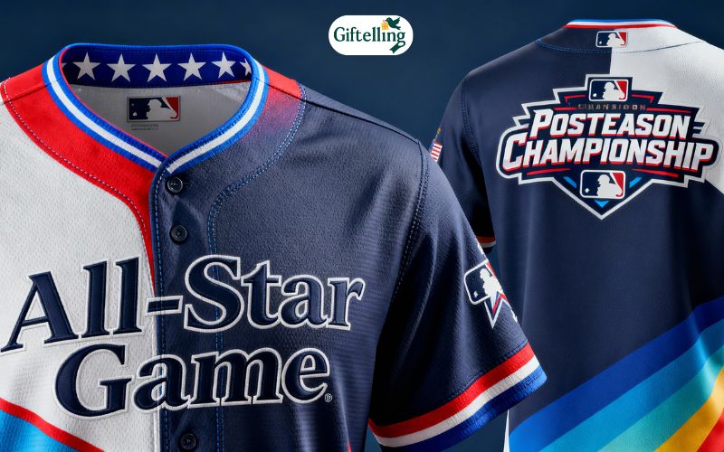 Special edition MLB event jerseys including All-Star Game and postseason championship designs