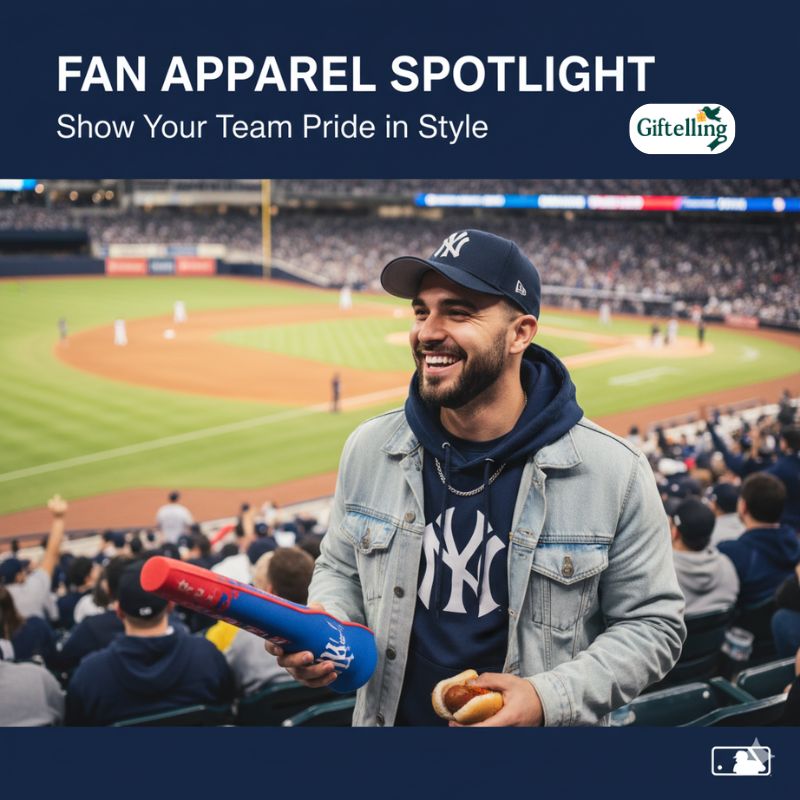 MLB baseball fan wearing authentic team hoodie at stadium showcasing modern fan apparel style