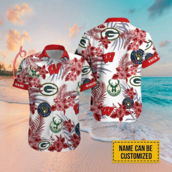 Wisconsin Sports Custom Hawaiian Shirt – Packers, Brewers & Bucks | Personalized Name