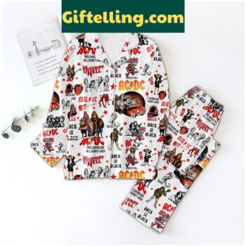 ACDC You Shook Me All Night Long Highway to Hell Pajamas Set