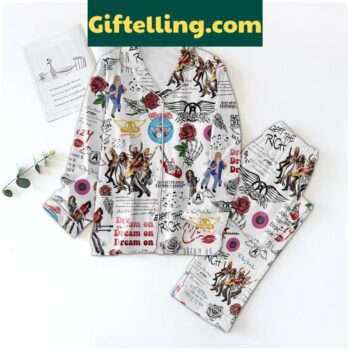 Aerosmith Backstage Passes Polyester Pajamas Set