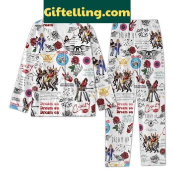 Aerosmith Backstage Passes Polyester Pajamas Set