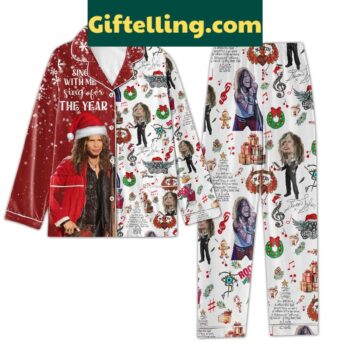 Aerosmith Christmas Pajamas Set featuring Sing With Me Sing For The Year design