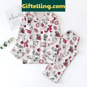 Alabama Crimson Tide Roll Tide Pajamas Set official sleepwear