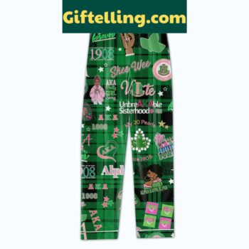 Alpha Kappa Alpha Christmas Polyester Pajamas Set