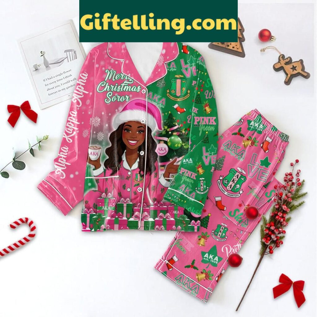 Alpha Kappa Alpha Merry Christmas product image showing design and team colors