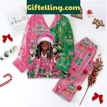 Alpha Kappa Alpha Merry Christmas product image showing design and team colors