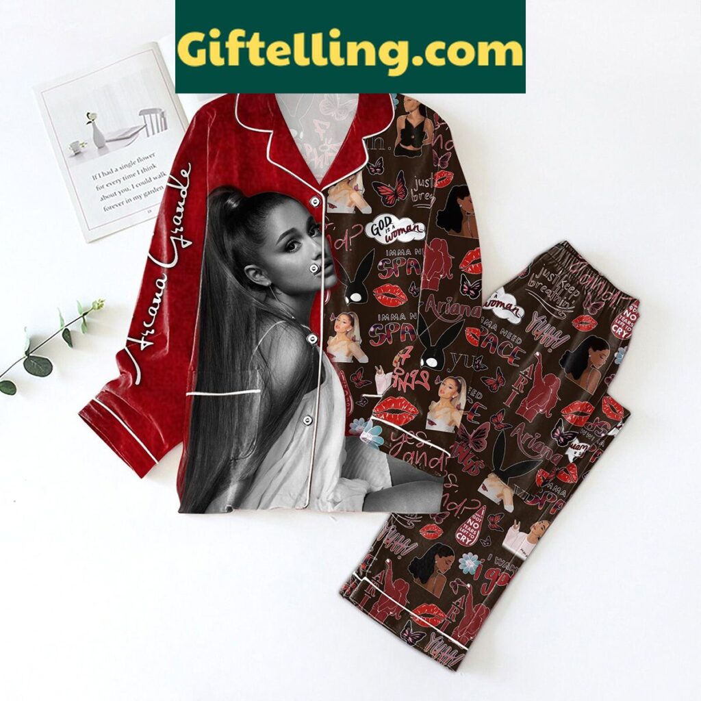 Ariana Grande I'mma Need Space Red Polyester Pajama Set