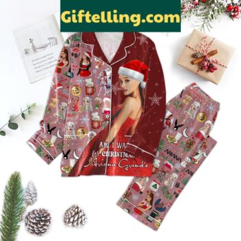 Ariana Grande pajamas set with festive design