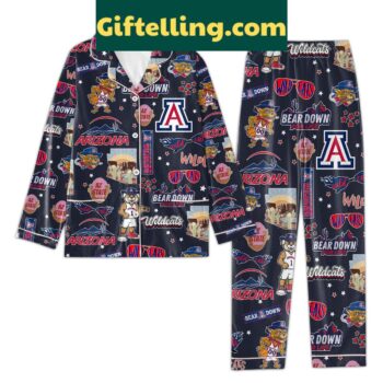 Arizona Wildcats Bear Down Polyester Pajamas Set