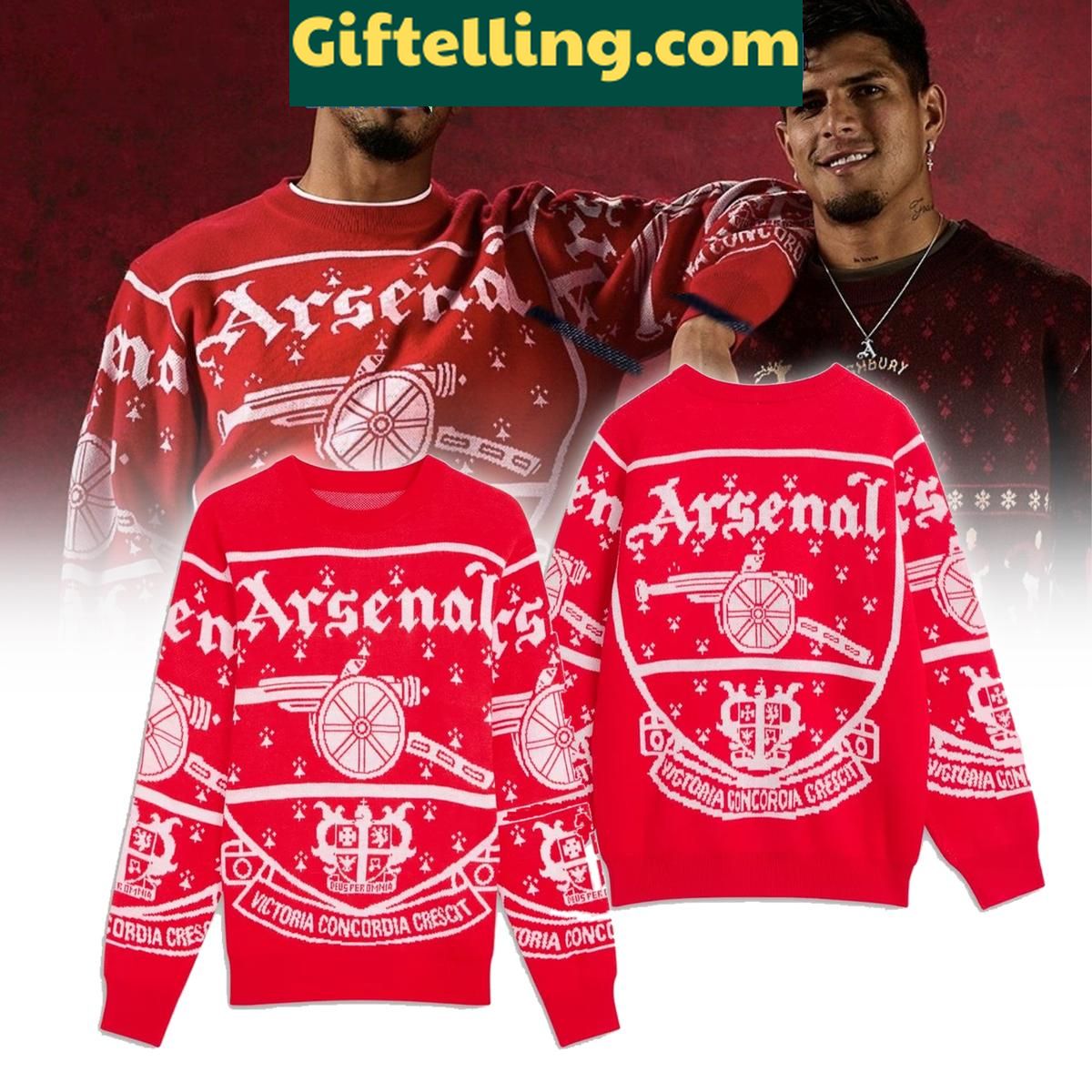 Arsenal Football Team Ugly Sweater Christmas Gift for Fans Arsenal Football Team Ugly Sweater for fans