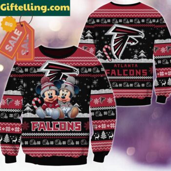 Atlanta Falcons NFL Mickey Minnie Ugly Christmas Sweater