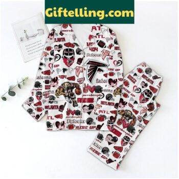 Atlanta Falcons Peace Love Rise Up Dirty Birds Pajamas Set