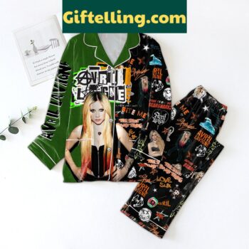 Avril Lavigne The Best Damn Thing Polyester Pajamas Set, black design