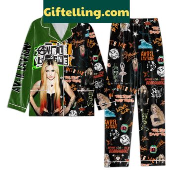 Avril Lavigne The Best Damn Thing Polyester Pajamas Set, black design