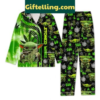 Star Wars Stoned Wars Baby Yoda Polyester Pajamas Set