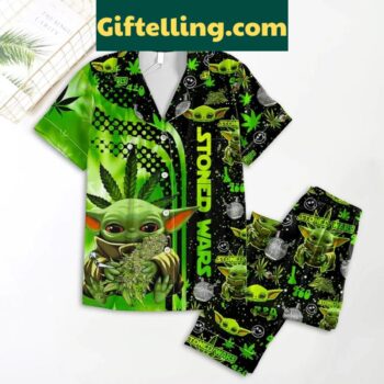 Star Wars Stoned Wars Baby Yoda Polyester Pajamas Set