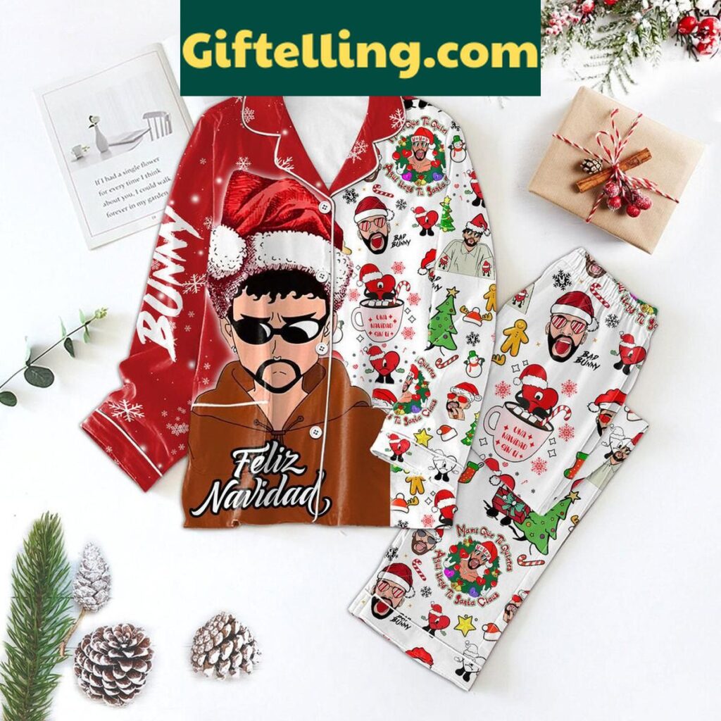 Bad Bunny Feliz Navidad Merry product image showing design and team colors