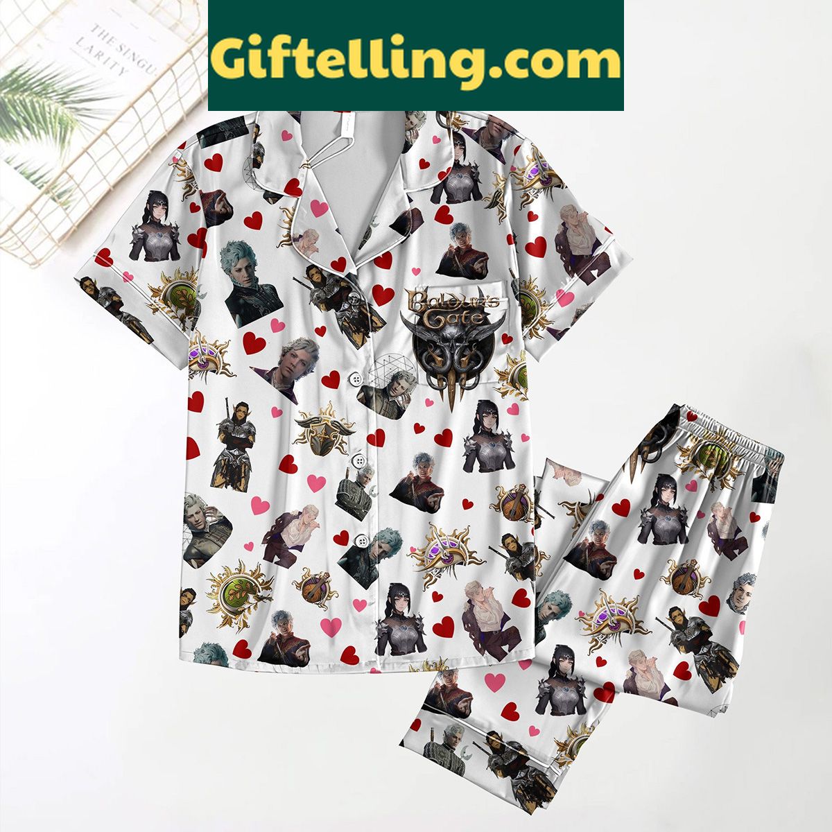 baldurs-gate-dungeons-dragons-pajamas-set-for-the-ultimate-fan-1 Baldur's Gate Dungeons & Dragons Pajamas Set, featuring a colorful design with game-inspired characters and symbols