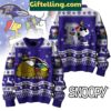 Baltimore Ravens Peanuts Snoopy Ugly Sweater Christmas Gift