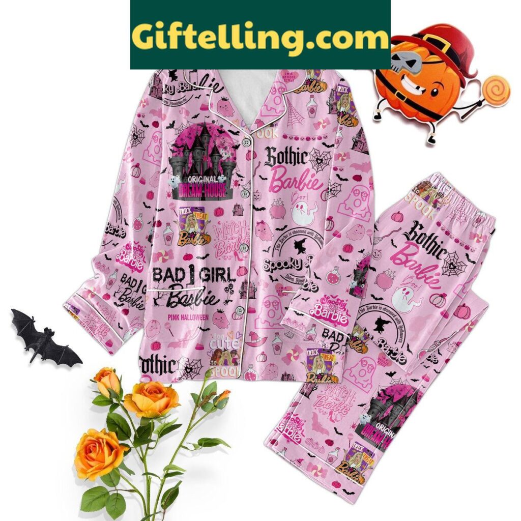 Barbie Pink Halloween Trick Or product image showing design and team colors