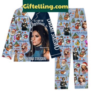 Barbra Streisand All I Want For Christmas Pajamas Set