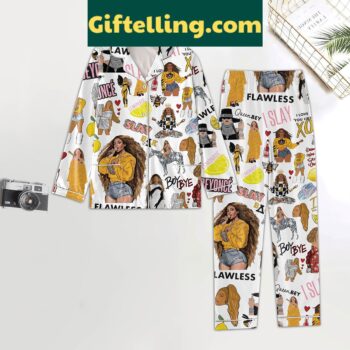 Beyoncé I Slay Flawless Polyester Pajamas Set for Women