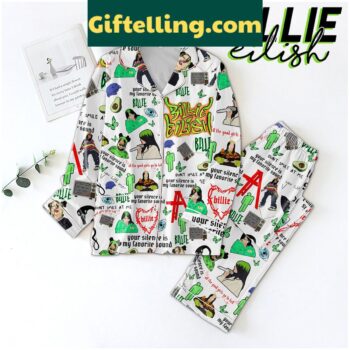 Billie Eilish You Silence Is My Favorite Sound Pajamas Set