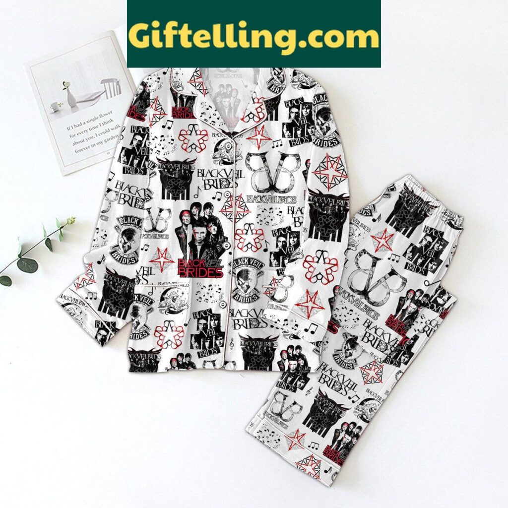 Black Veil Brides tour-themed pajamas set for women