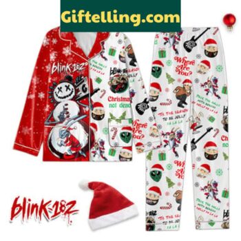 Blink-182 Where Are You 2024 Christmas Polyester Pajamas Set