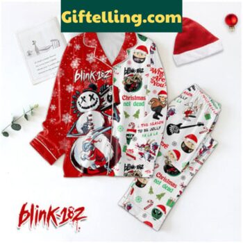 Blink-182 Where Are You 2024 Christmas Polyester Pajamas Set
