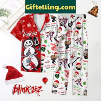 Blink-182 Where Are You 2024 Christmas Polyester Pajamas Set