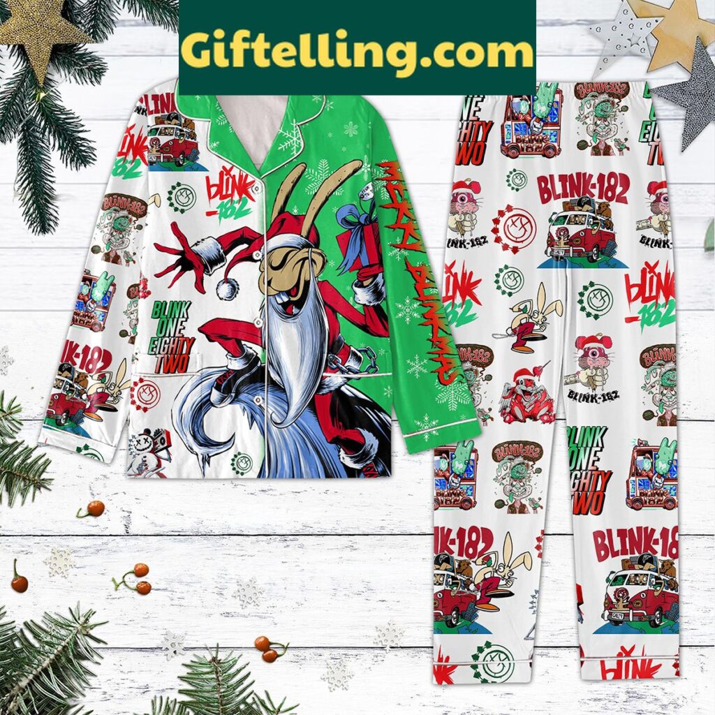 Blink 182 Merry Christmas Pajamas Set