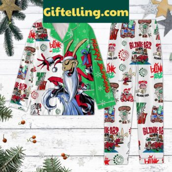 Blink 182 Merry Christmas Pajamas Set