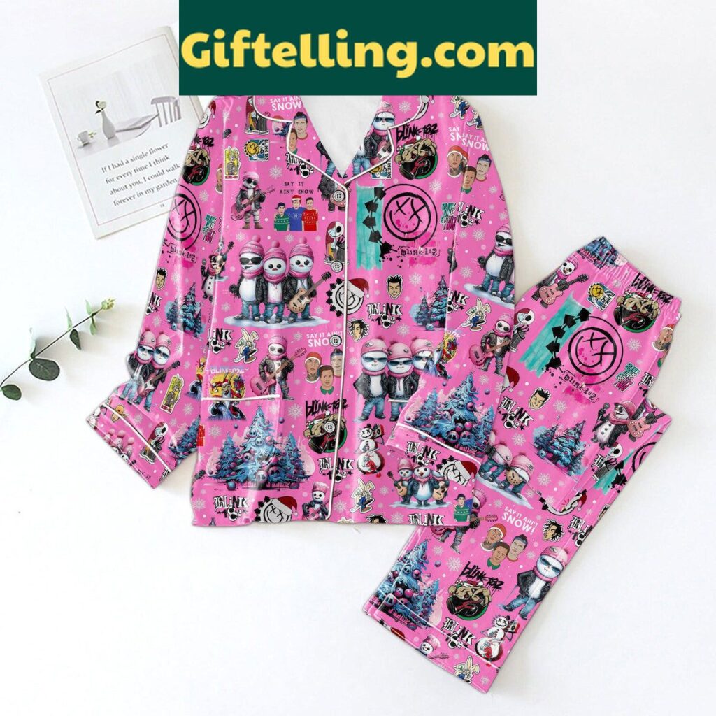 Blink 182 Say It Aint Snow Pajamas Set