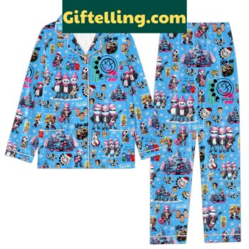 Blink 182 Snow Merry Christmas Pajamas Set