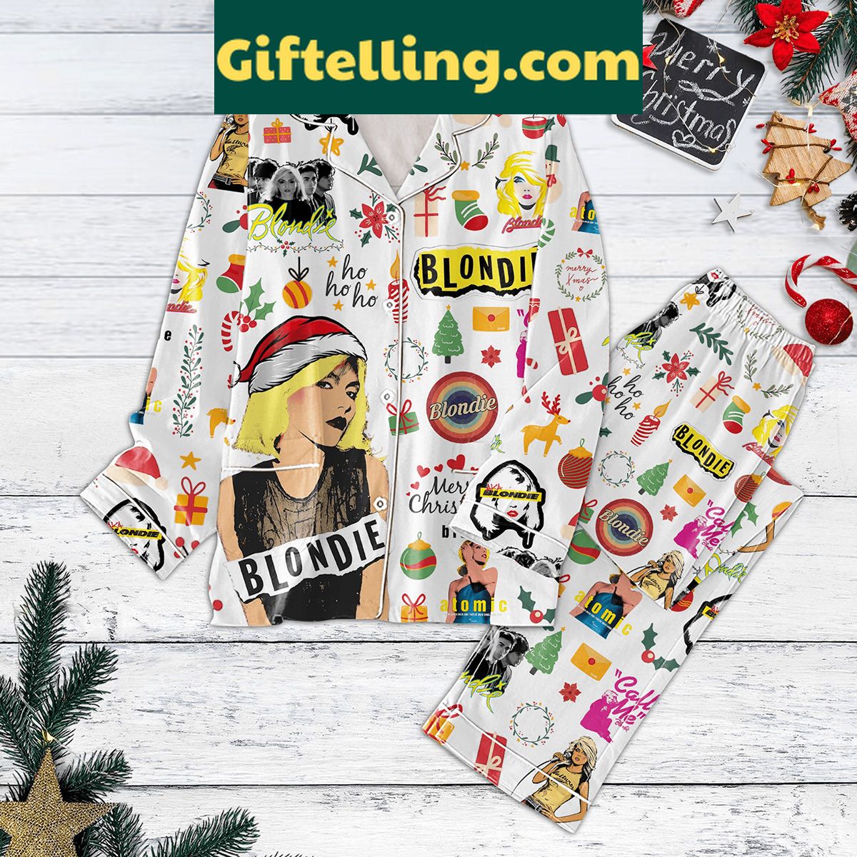 blondie-merry-christmas-pajamas-set-for-women-holiday-cheer-2 Blondie Merry Christmas Pajamas Set for Women