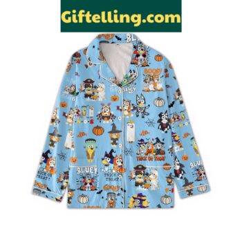 Bluey Halloween The Nightmare Before Christmas Polyester Pajamas Set Blue