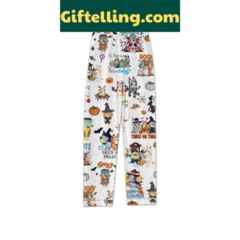 Bluey Halloween The Nightmare Before Christmas White Polyester Pajamas Set for kids