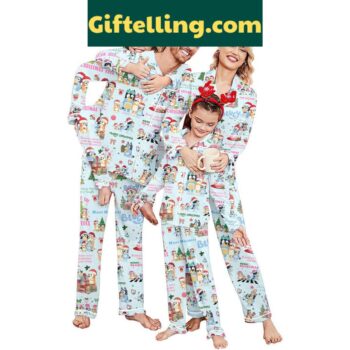 Bluey The Heelers 2024 Christmas Family Polyester Pajamas Set