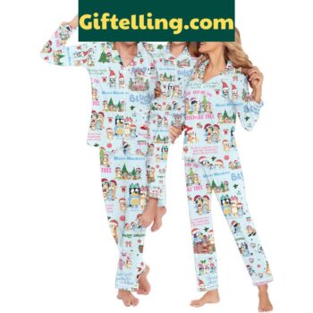Bluey The Heelers 2024 Christmas Family Polyester Pajamas Set