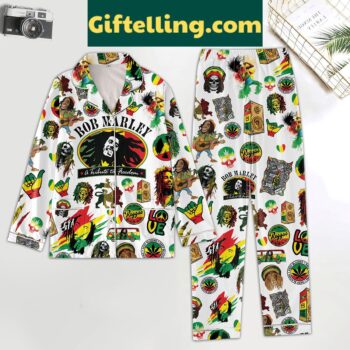Bob Marley Love Peace Polyester Pajamas Set for Women