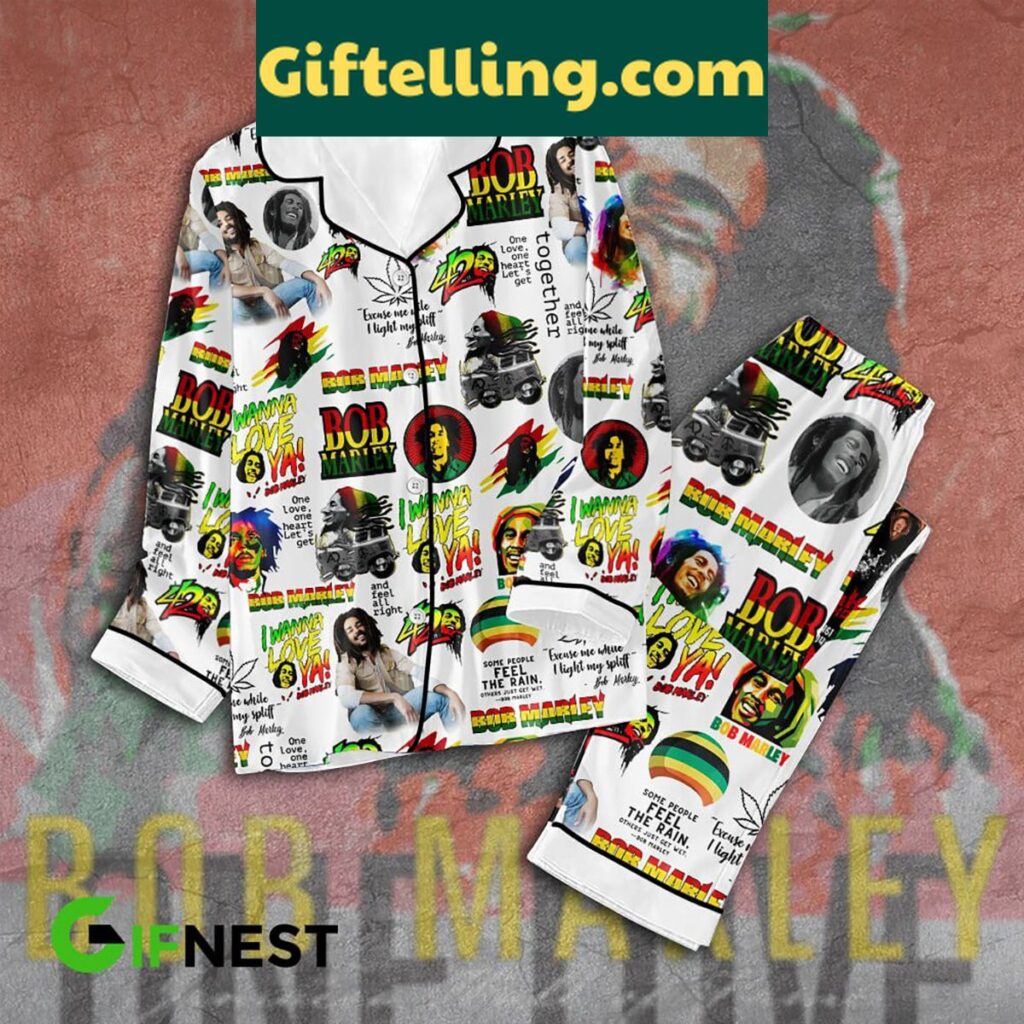 Bob Marley One Love One Heart Pajamas Set