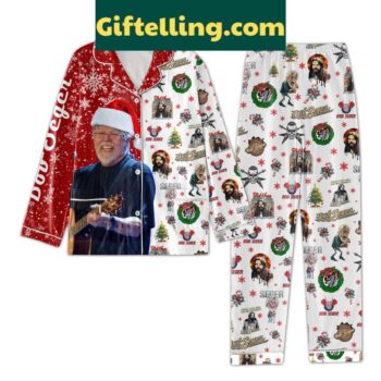 Bob Seger Rock and Roll Never Forget Christmas Polyester Pajamas Set